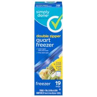 Simply Done Freezer Bags, Double Zipper, Quart Siz...
️  DestGlow