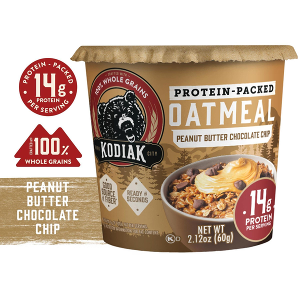 Kodiak Peanut Butter Chocolate Chip Oatmeal in a Cup  DestGlow