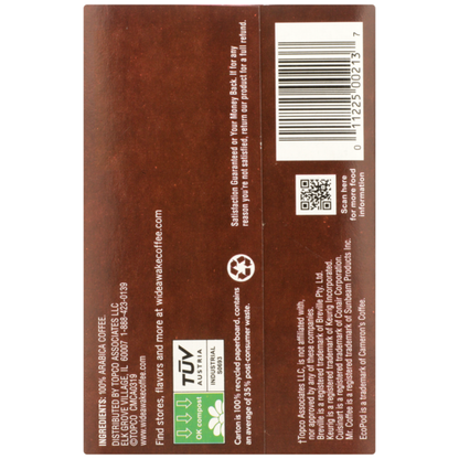 Wide Awake Medium Roast Donut Shop Blend 100% Arabica Coffee Single Serve Pods