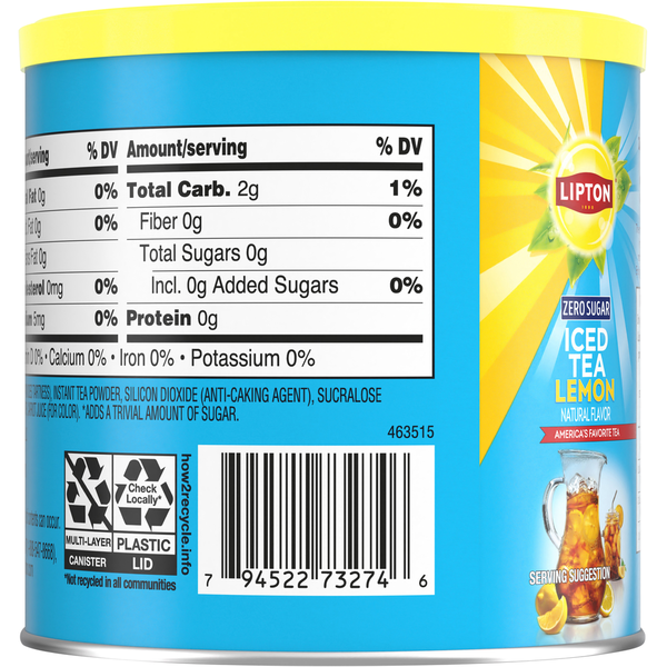Lipton Zero Sugar Lemon Iced Tea  DestGlow
