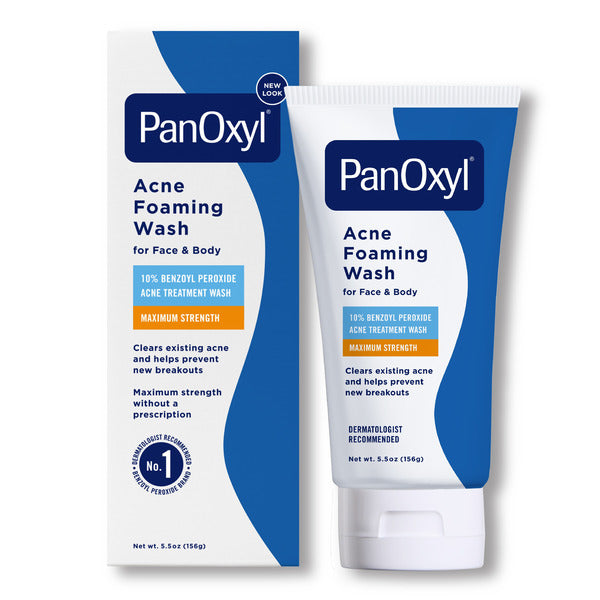 PanOxyl 10% Benzoyl Peroxide Acne Foaming Wash, Maximum Strength  DestGlow