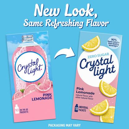 Crystal Light Pink Lemonade Powdered Drink Mix