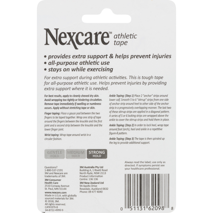 Nexcare Athletic Tape, For Sports, Strong Hold, 1.5 Inch