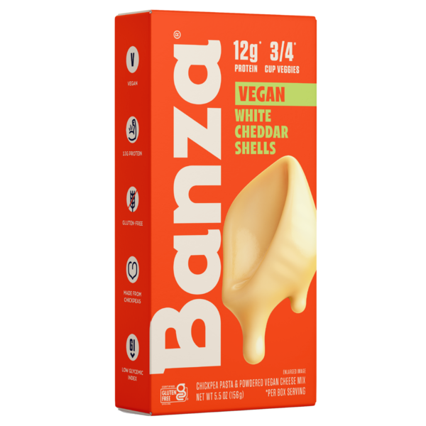Banza Vegan White Cheddar Shells Mac &amp; Cheese, High Protein, GF  DestGlow