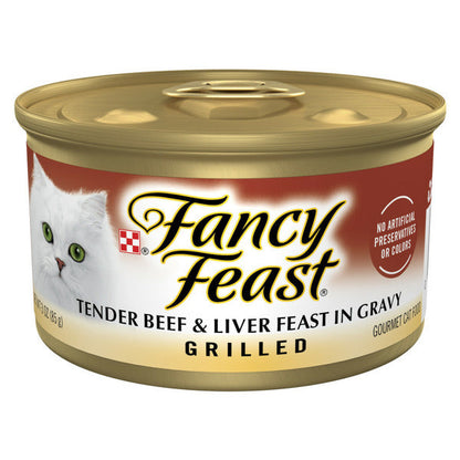 Purina Fancy Feast Grilled Wet Cat Food Beef and Liver Feast in Wet Cat Food Gravy  DestGlow