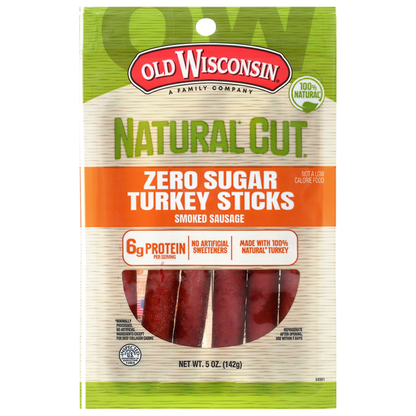 Old Wisconsin Zero Sugar Smoked Sausage Turkey Sticks