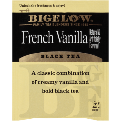 Bigelow Black Tea, French Vanilla, Tea Bags