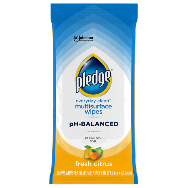 Pledge Everyday Clean™ Multisurface Wipes, Fresh Citrus Scent  DestGlow