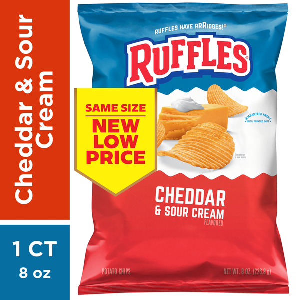 Ruffles Potato Chips, Cheddar &amp; Sour Cream Flavored