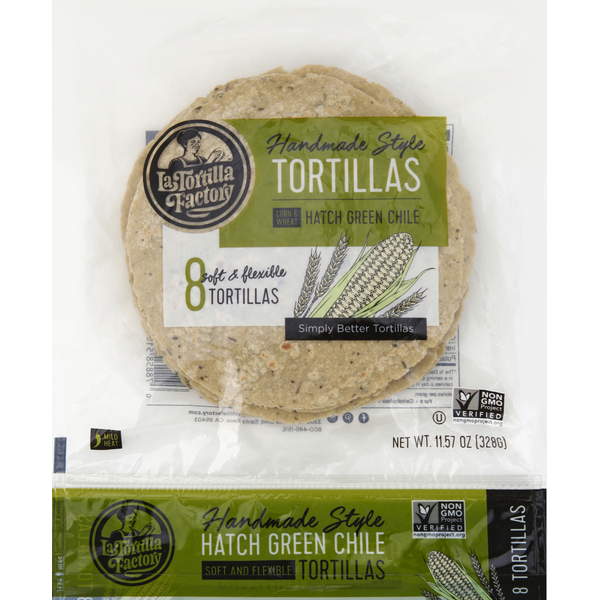 La Tortilla Factory Tortillas, Hatch Green Chile, Handmade Style  DestGlow