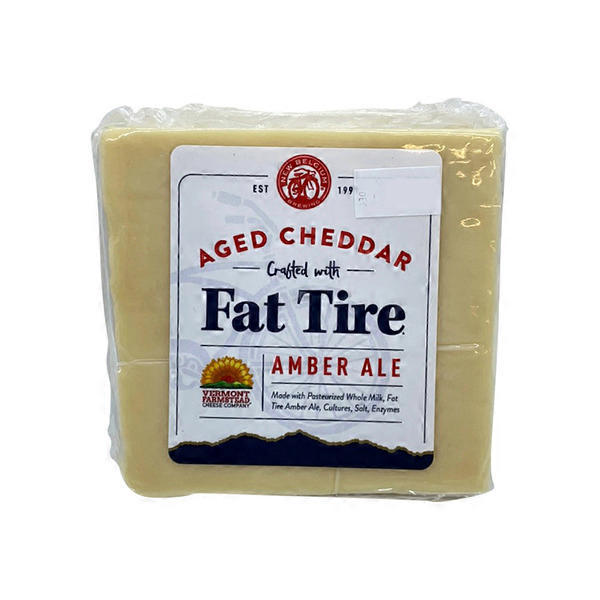 Vermont Farmstead Cheese Company Aged Cheddar Cheese Crafted With Fat Tire Amber Ale  DestGlow