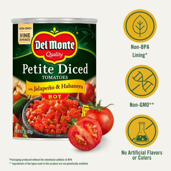Del Monte Petite Diced Tomatoes with Jalapeno &amp; Habanero  DestGlow