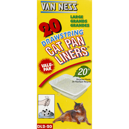 Van Ness Cat Pan Liners, Drawstring, Large, Valu-Pak