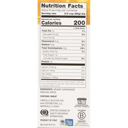 CADIA Farfalle, Organic