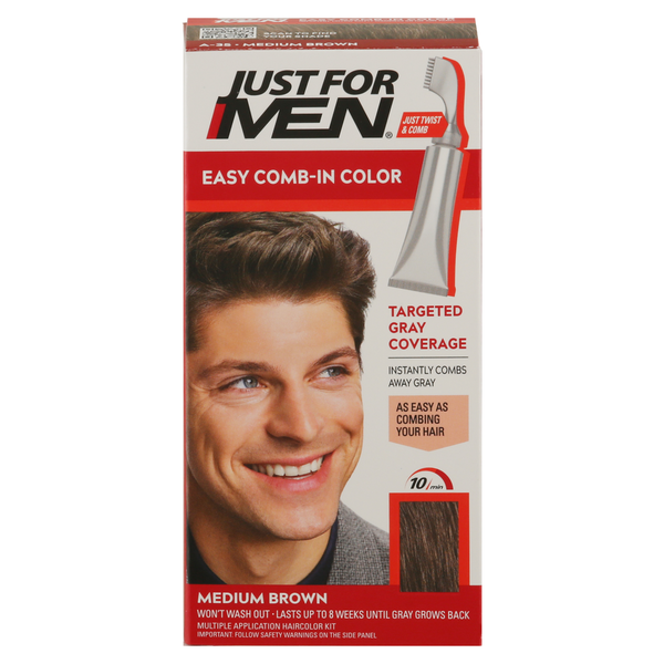 Just For Men Easy Comb-In Color, Medium Brown A-35  DestGlow