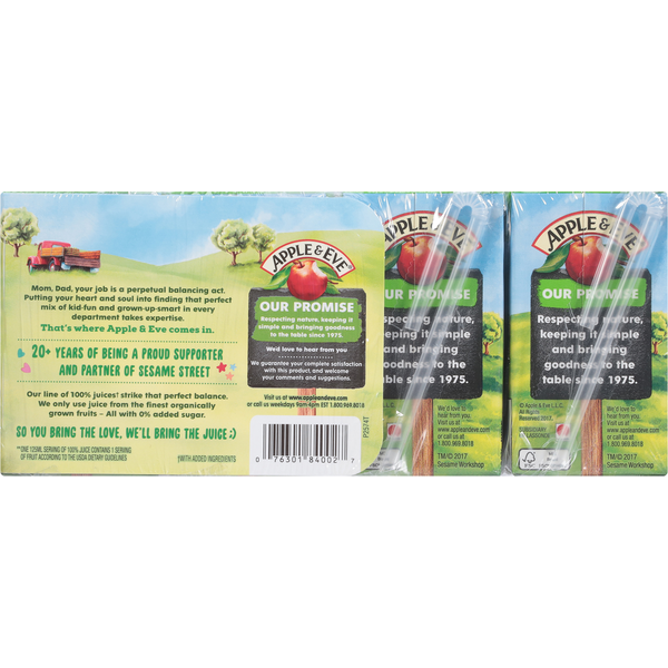 Apple &amp; Eve Sesame Street Peach Pear 100% Juice