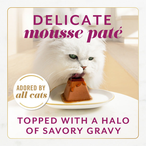 Fancy Feast Gems Pate Cat Food Mousse With Beef and a Halo of Savory Gravy Cat Food