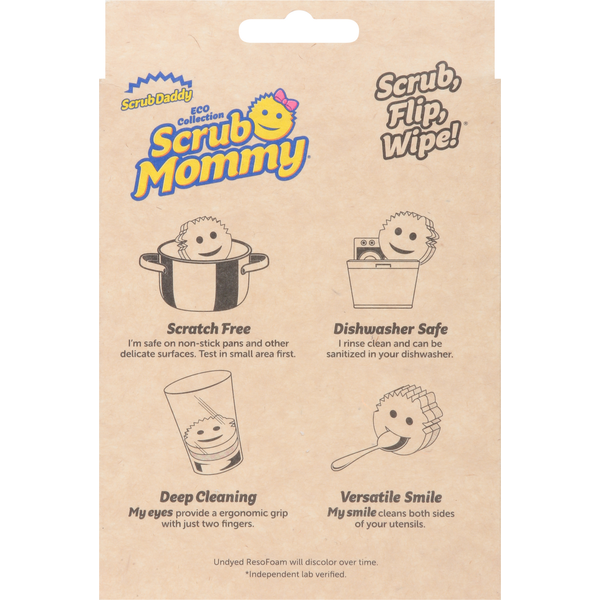Scrub Daddy Scrubber+Sponge, Dual-Sided, Eco Collection  DestGlow