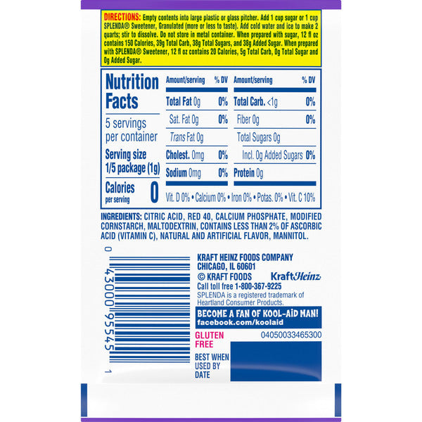 Kool-Aid Unsweetened Berry Cherry Artificially Flavored Powdered Soft Drink Mix  DestGlow