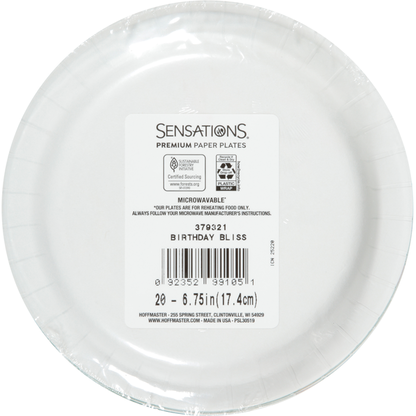 Sensations Birthday Bliss Premium Paper Plates