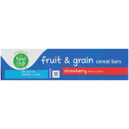 Food Club Strawberry Fruit &amp; Grain Cereal Bars