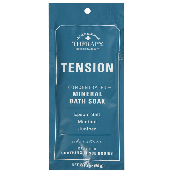Village Naturals Therapy Mineral Bath Soak, Concentrated, Tension, Cedar Citrus  DestGlow