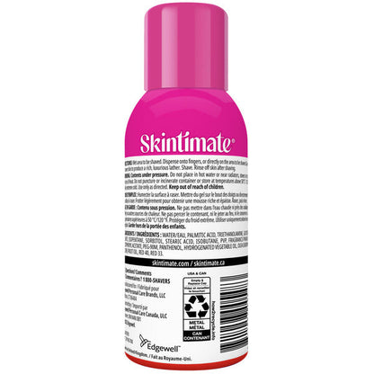 Skintimate Skin Therapy Raspberry Rain Shave Gel for Women, Travel Shaving Cream
