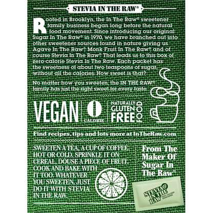 Stevia In The Raw Sweetener, Zero Calorie