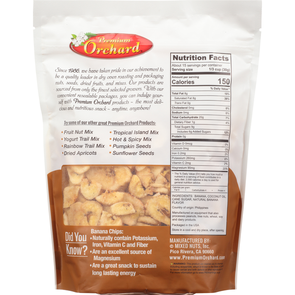 Premium Orchard Banana Chips, Dried &amp; Crispy  DestGlow