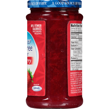 Polaner Preserves, Sugar Free, with Fiber, Strawberry