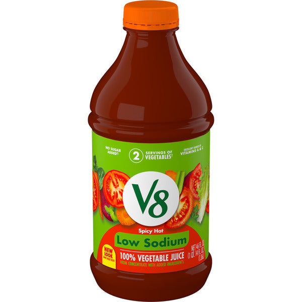 V8 Spicy Hot Low Sodium 100% Vegetable Juice
