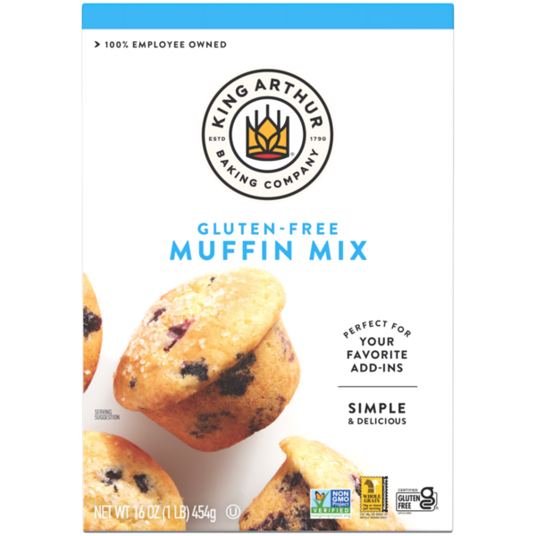 King Arthur Baking Company Gluten Free Muffin Mix, Non-GMO Project Verified, Certified Kosher  DestGlow