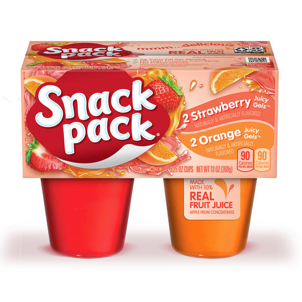 Snack Pack Strawberry and Orange Flavored Juicy Gels  DestGlow