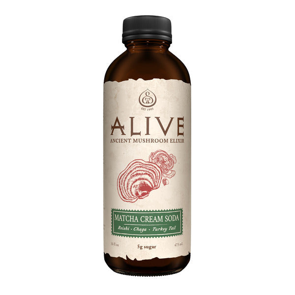 Alive Mushroom Elixir Matcha Cream Soda  DestGlow