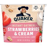 Quaker Instant Oatmeal Cup, Strawberries &amp; Cream️  DestGlow