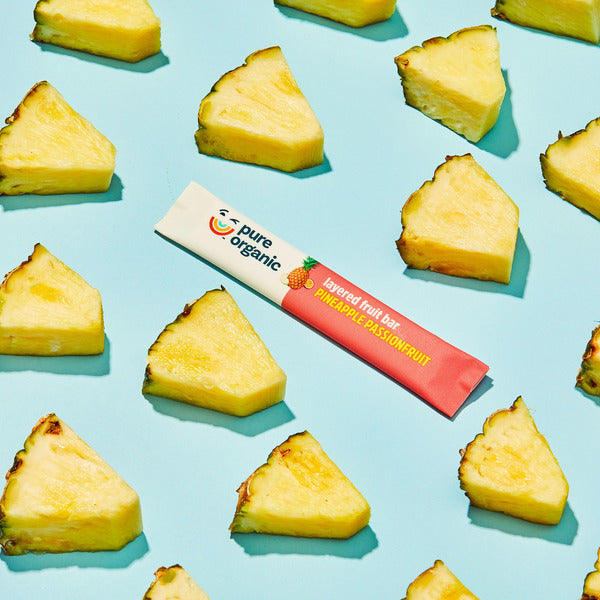 Pure Organic Pineapple Passionfruit Layered Fruit Bars, Gluten Free, 12 Count  DestGlow