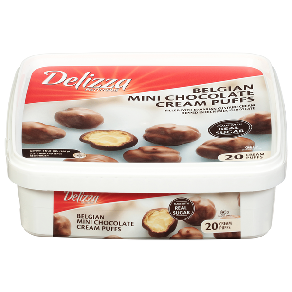 Delizza Cream Puffs, Belgian, Mini, Chocolate  DestGlow
