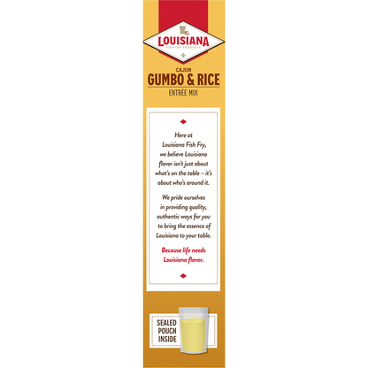 Louisiana Fish Fry Products Entree Mix, Gumbo &amp; Rice, Cajun