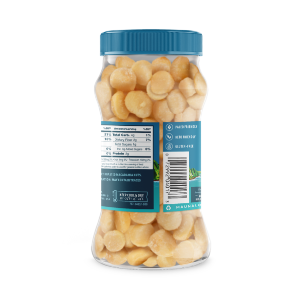Mauna Loa Unsalted Macadamia Nuts Jar  DestGlow