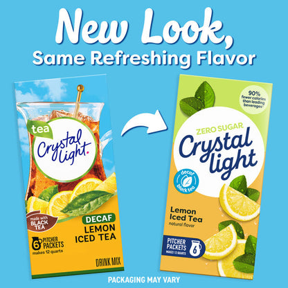 Crystal Light Decaf Lemon Iced Tea Naturally Flavored Powdered Drink Mix