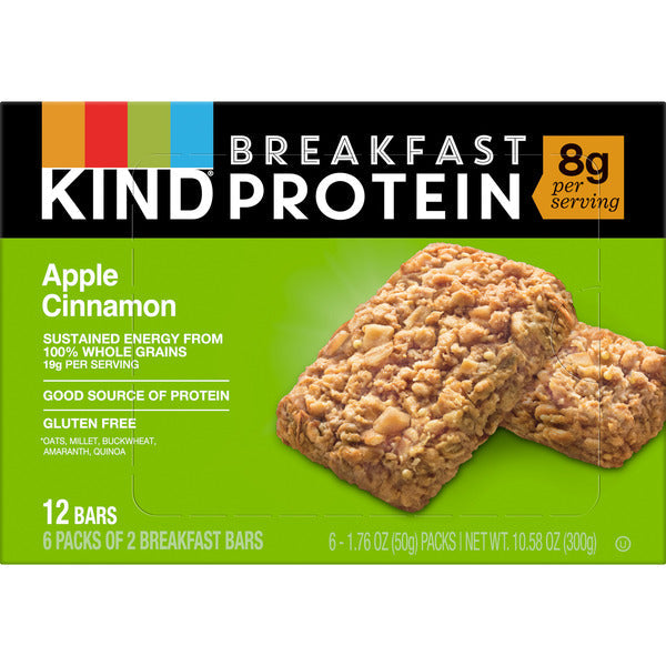 KIND Gluten Free Apple Cinnamon Breakfast Protein Bars 12 Bars  DestGlow