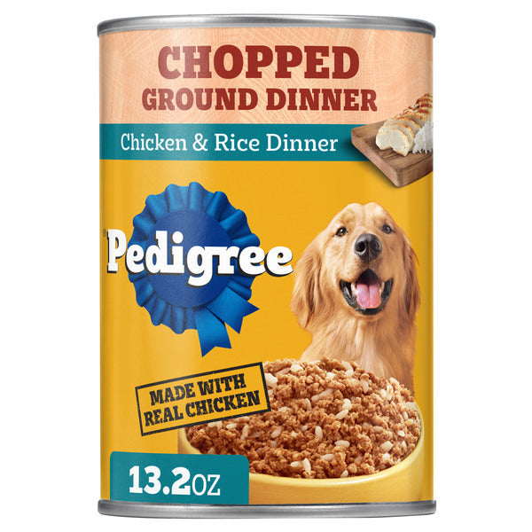 Pedigree Traditional Ground Dinner Chicken &amp; Rice Wet Dog Food  DestGlow