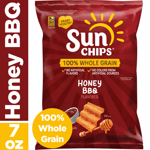 Sun Chips Whole Grain Snacks, Honey BBQ  DestGlow