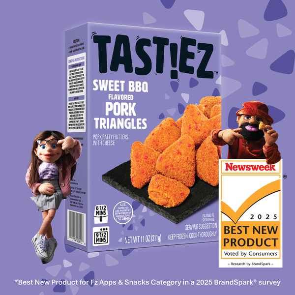 Tastiez Breaded Sweet BBQ Flavored Pork Triangles Frozen Appetizers  DestGlow