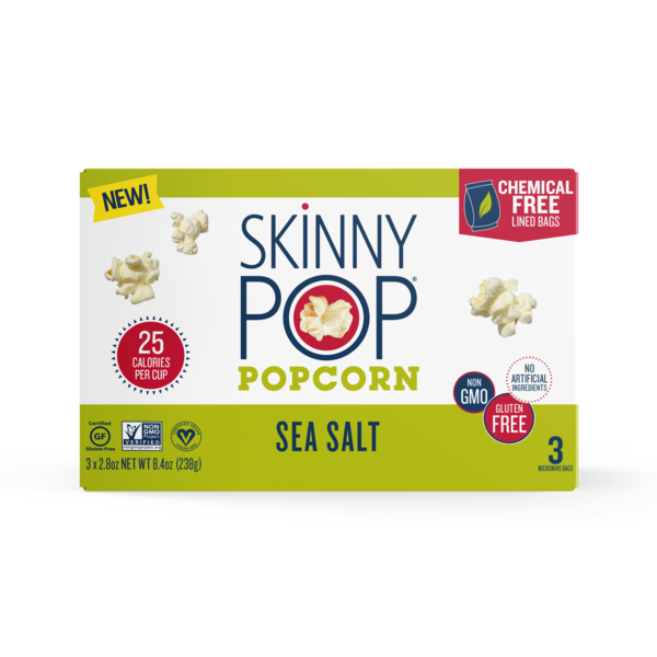 SkinnyPop Microwave Popcorn, Sea Salt  DestGlow