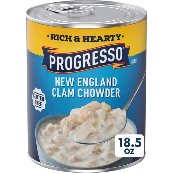 Progresso Rich &amp; Hearty New England Clam Chowder Canned Soup  DestGlow