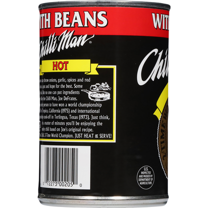 Chilli Man Chili, with Beans, Hot