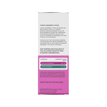 The Honey Pot Company Organic Cotton Regular, BPA-Free Applicator Tampons