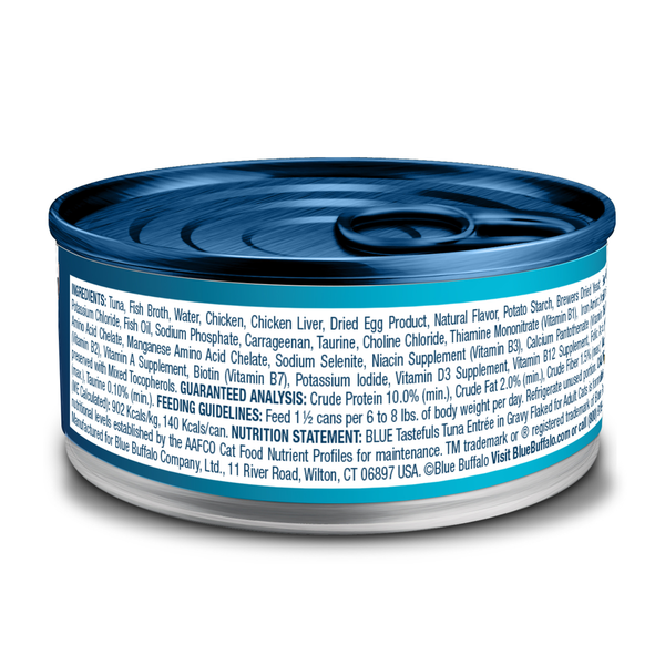 Blue Buffalo Tastefuls Natural Flaked Wet Cat Food, Tuna Entrée in Gravy