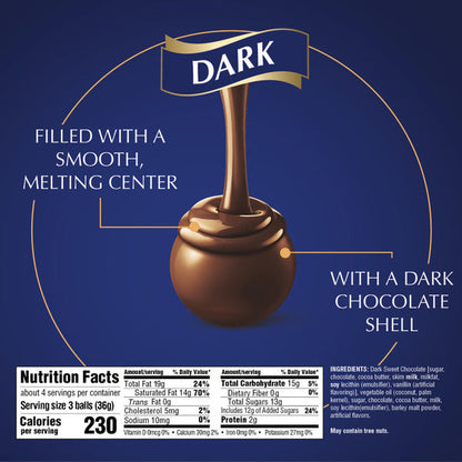 Lindt Lindor Dark Chocolate Candy Truffles